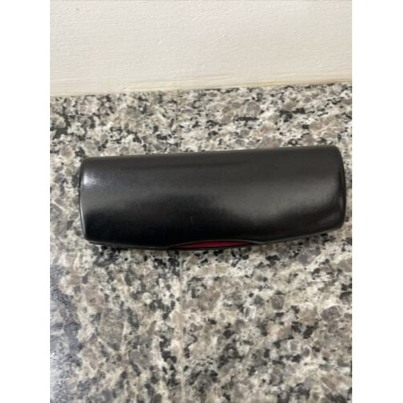 Ellen Tracy Glasses Case Black Hard Shell Red Interior - Picture 3 of 12